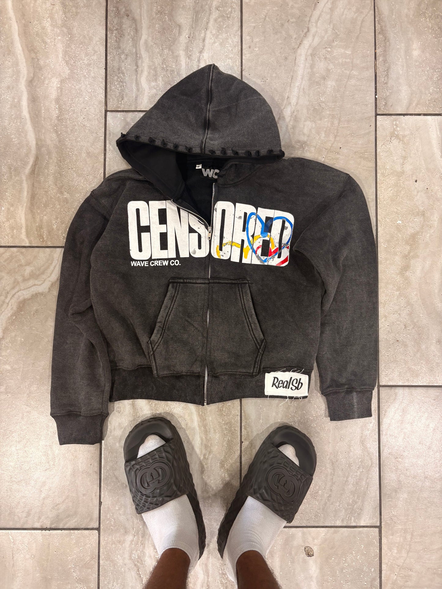 Censored zip-up