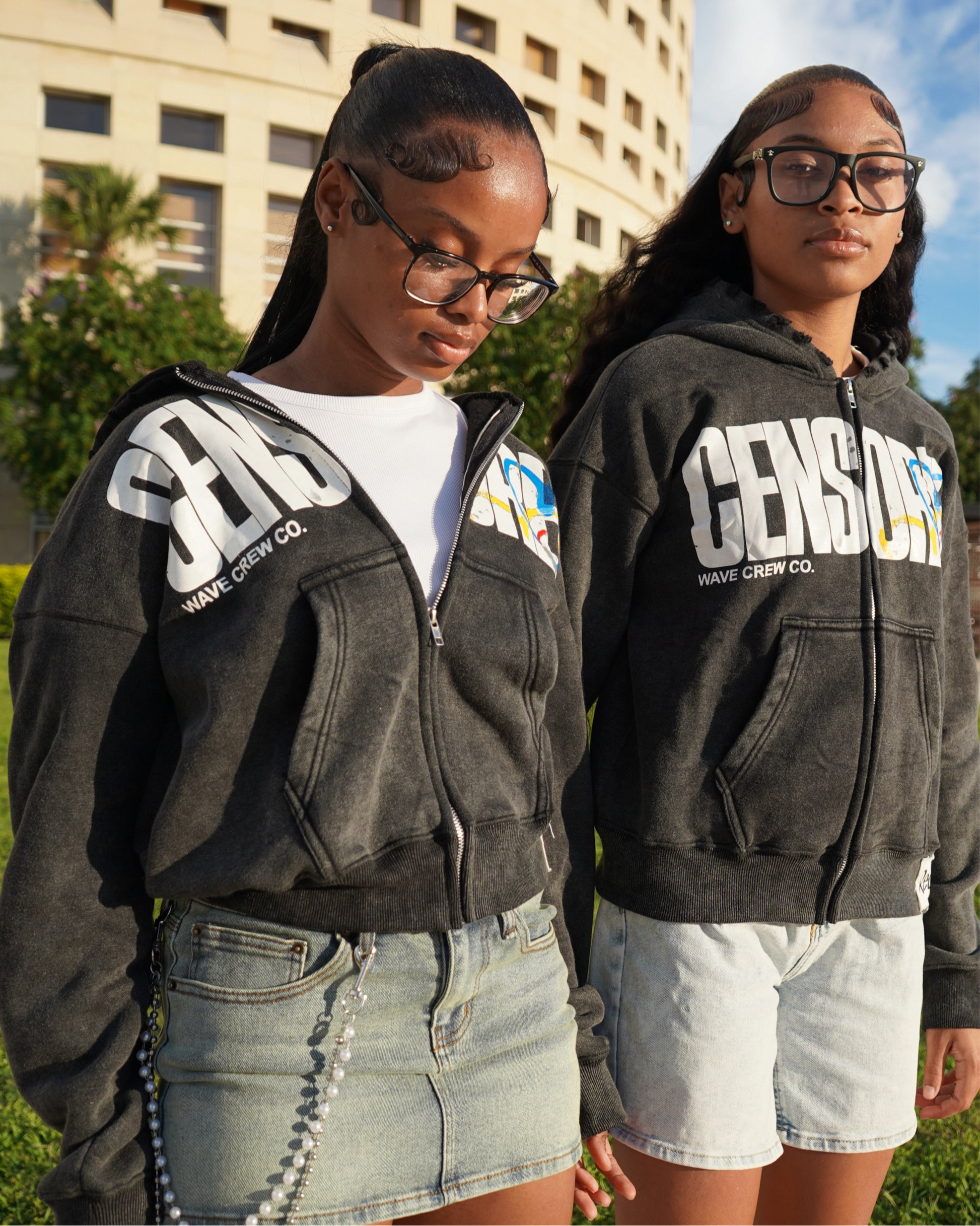 Censored zip-up